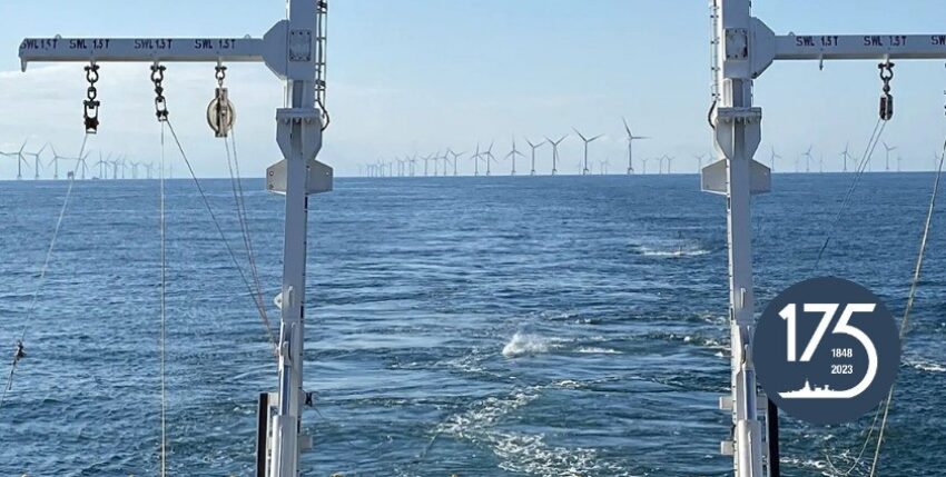 Surveying offshore wind farms. Photo: Fugro, NDL