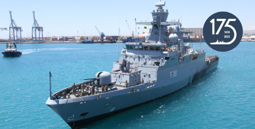 Corvette Magdeburg in Limassol, Photo: Bw/Unifil PAO