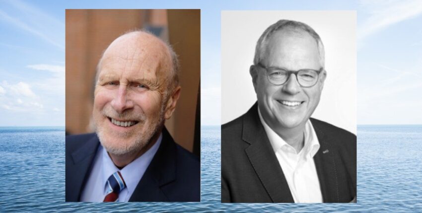 Prof. Dr. Dr. h.c. Peter Ehlers (li.) und Kapitän Matthias Imrecke (r.)