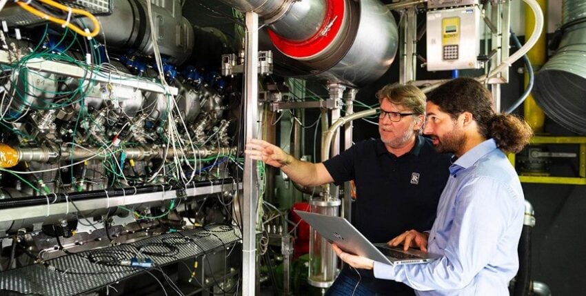 Messreihe am Wasserstoff-Motor. Foto: mtu/Rolls-Royce