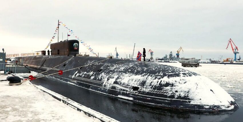 Commissioning of the SSBN "Generalissimo Suvorov" of the "Borey" class. Photo: Sevmash