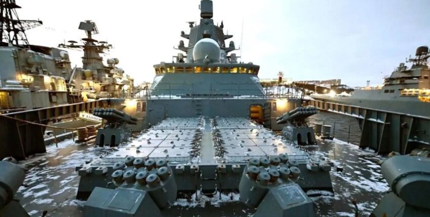 Foreship of the Admiral Gorshkov - next to Sovremenny and Ivan Gren class. Photo: TASS/Russ. Navy