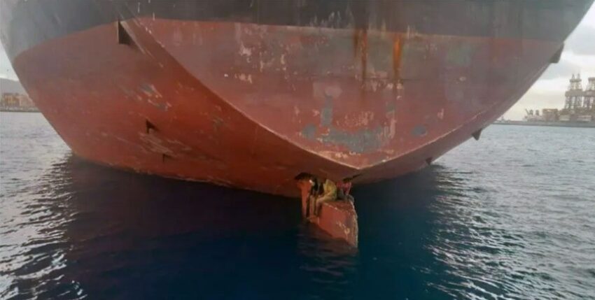 Blinde Passagiere auf der "Alithini II". Foto: Spanish Coast Guard