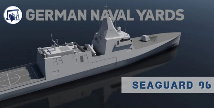 German Naval Yards - Korvettenentwurf SEAGUARD 96. Grafik: gny