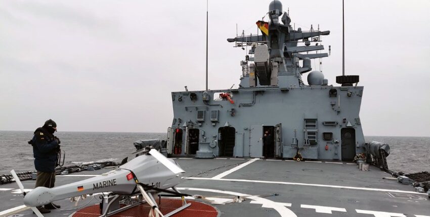 Tests des UAS an Bord der Korvette, Fotos: Bw/Thomas Vanselow