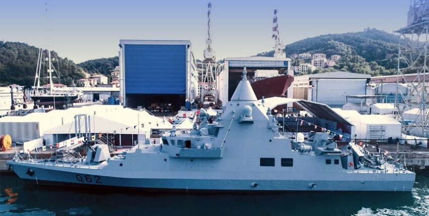 "Musherib" class OPV "Sheraouh" on delivery in La Spezia. Photo: Fincantieri