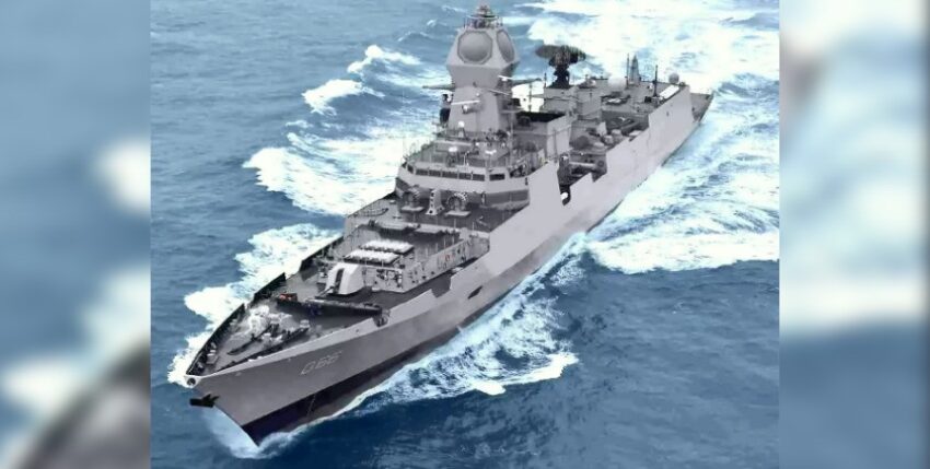 Type ship of the large Indian frigate of the Visakhpatnam class. Photo: Indian Navy