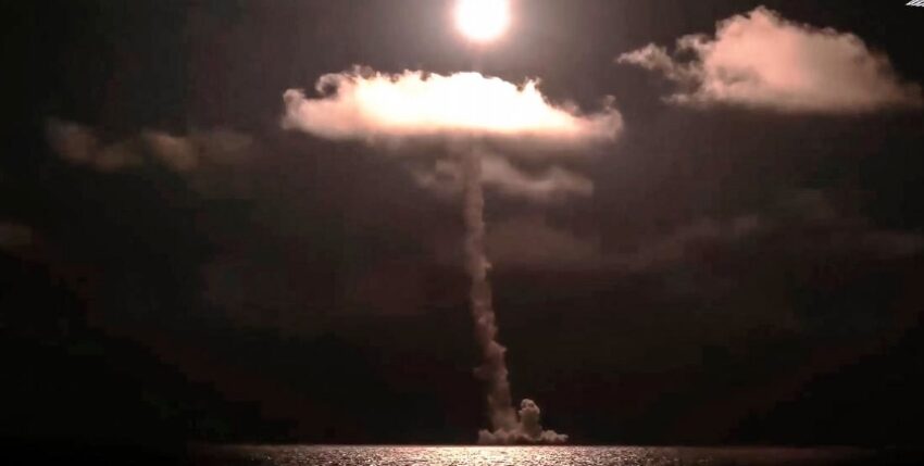 Launch of a Bulava, photo: MoD Russia