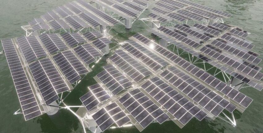 Schwimmende Offshore-Solar-Anlage (OFS). Foto: SolarDuck