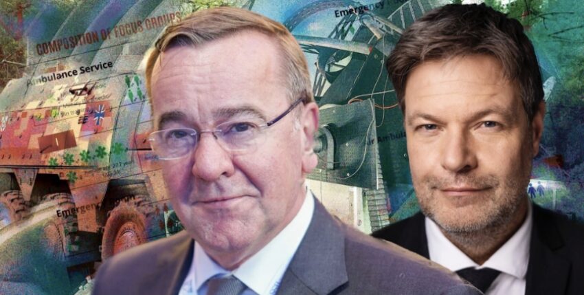 MFO Header Beitrag_kritis_header Photo collage BM Pistorius and Habeck. Photo: Bw / Norman Jankowski; BMWK / Dominik Butzmann