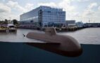 U212CD in front of the tkMS shipyard in Kiel, graphic: tkMS