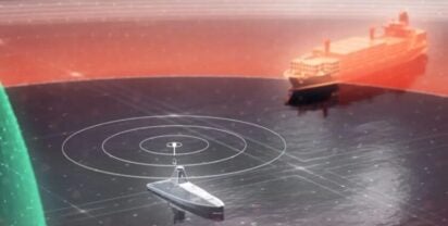 Unmanned surveillance ship protects KRITIS. Graphic: NVL/NDR