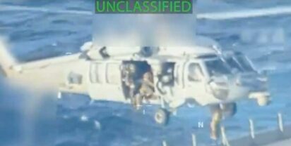 US soldiers abseiling from the helicopter onto the "Skipper". Image: US Department of Justice (DOJ)