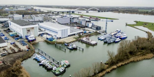 Aerial view - Damen Shipyards company premises. Picture: Damen