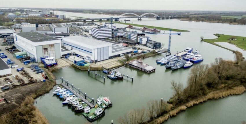 Aerial view - Damen Shipyards company premises. Picture: Damen