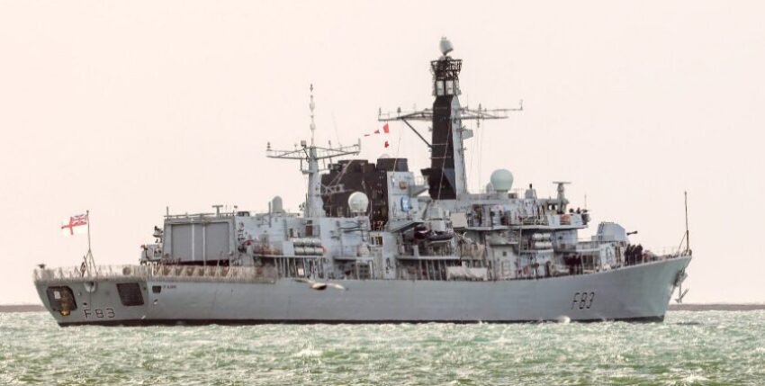 Royal Navy submarine frigate "St Albans" (Type 23). Photo: RN/Crown Copyright