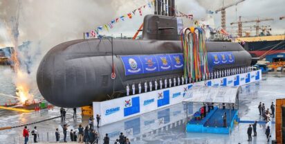 Launching of the first KSS-III boat Dosan Ahn Chang-ho at Daewoo Shipbuilding 2018, photo: DSME