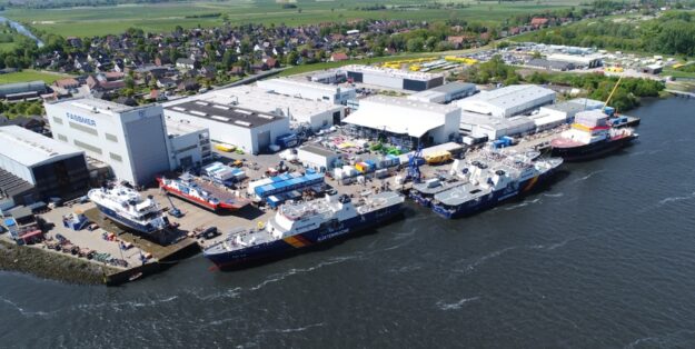Fassmer shipyard in Berne on the Weser, Photo: Fassmer
