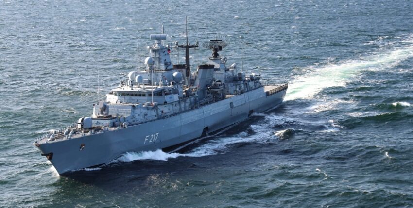 Frigate F217 Bayern takes part in the NATO Baltops 2023 naval manoeuvre in the Baltic Sea, photo: Bundeswehr/Julia Kelm