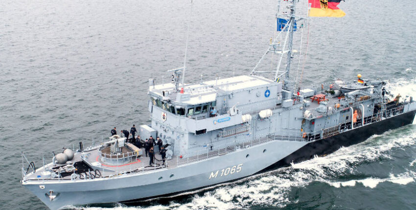 Minesweeper class 332 "Dillingen" of the German Navy. Photo: Michael Nitz