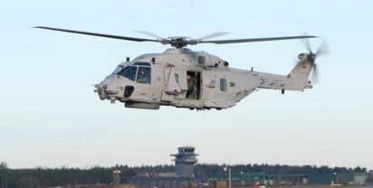 the first NH-90 MRFH "Sea Tiger" on-board helicopter