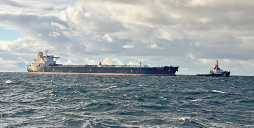 MV EVENTIN is still ahead of Rügen. Picture: Central Command