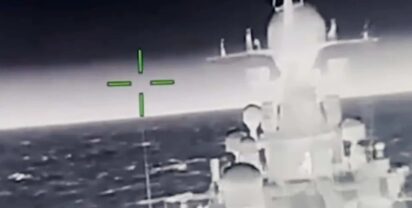 Screenshot of drone attack in the Sea of Azov, photo: SOM-Ukraine