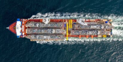 Class 143A speedboats on the upper deck of the MV "Happy Sky". Photo: Michael Nitz