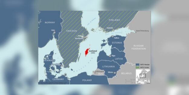 Gotland's strategic position in the Baltic Sea. Source: NATO graphic from 2022, before NATO accession.