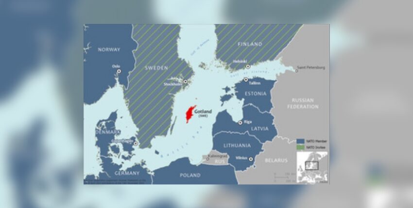 Strategische Lage Gotlands in der Ostsee. Quelle: NATO-Grafik aus 2022, vor dem NATO-Beitritt.