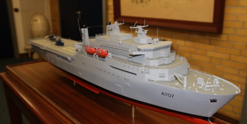 Model of the never-realised "Naumann Ark" in Eckernförde, photo: Freundeskreis Seebataillon