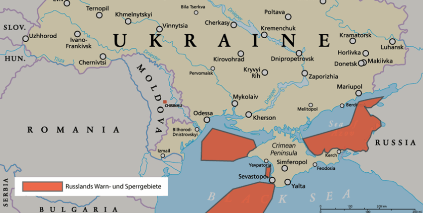 Russia's restricted areas. Graphic: marineforum