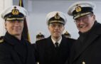 Flotilla Admiral Matthias Michael Potthoff (right), Rear Admiral Christoph Müller-Meinhard and Captain David Helmbold (left), Photo: WZ