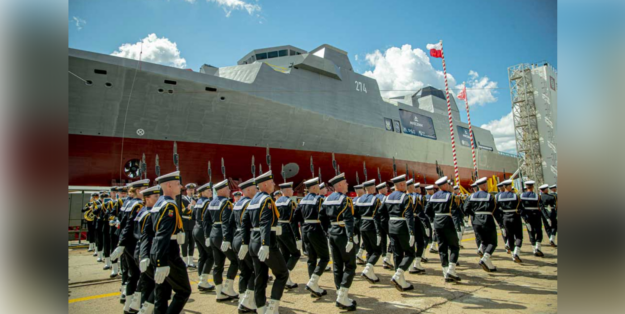 Taufe der ersten Fregatte auf der Werft in Gdynia © PGZ Stocznia Wojenna Comcam.pl