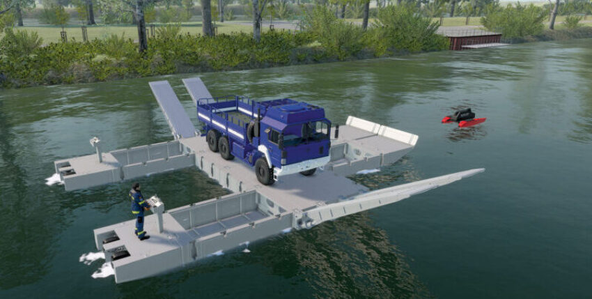 Pontoon boat system. Photo: Szenaris