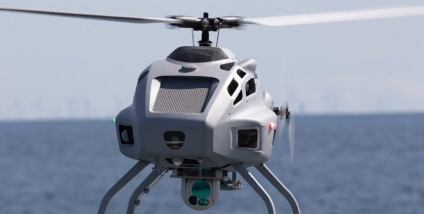 Close-up of the unmanned rotorcraft Sea Falcon. Photo: Bundeswehr/Marcel Kroencke