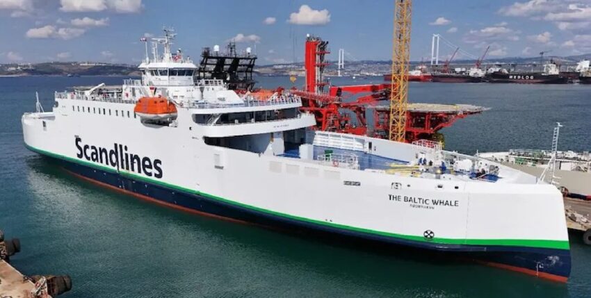 Scandlines ferry THE BALTIC WHALE is loaded automatically. Photo: Scandlines