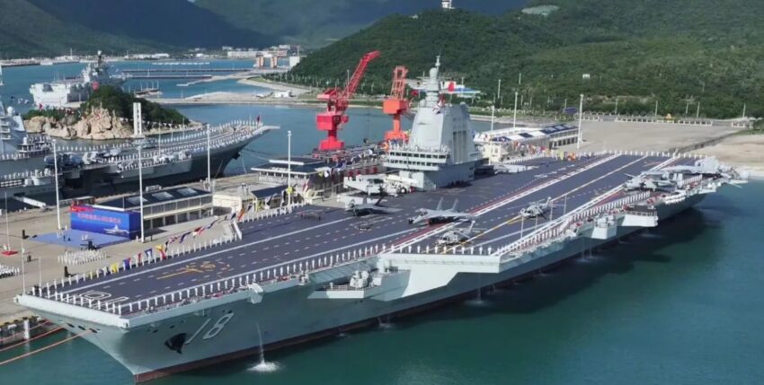 Photo: Chinese Navy - Flat-deck aircraft carrier „Fujian“ undergoing sea trials, PLAN