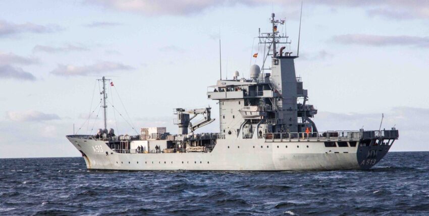 Tender A 513 Rhine departing for the operational area. Photo: Bundeswehr/ M. Kröncke