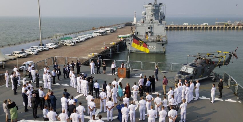 Hoher Besuch auf dem EGV in Vasco da Gama/Indien. Foto: Bundeswehr