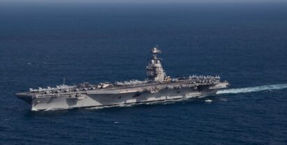 Foto: USS Gerald R. Ford unterwegs im Atlantik. US Navy
