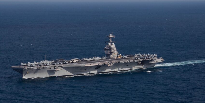 Foto: USS Gerald R. Ford unterwegs im Atlantik. US Navy