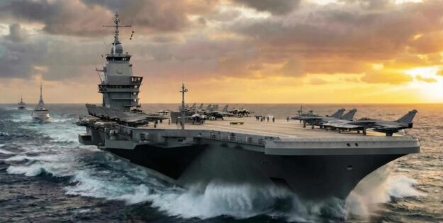 Foto: Der künftige französische Flugzeugträger mit Namen „France Libre“. MO Porte-Avions / Naval Group