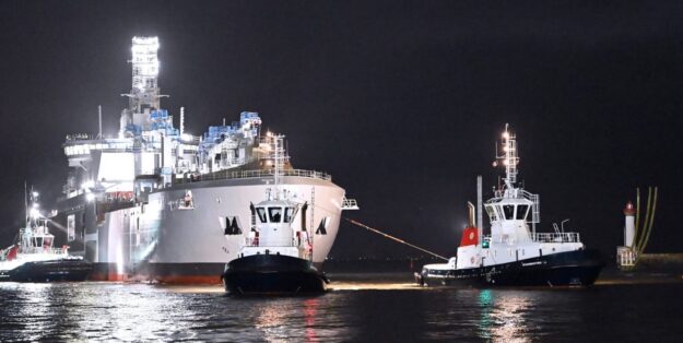 Photo: Launching of the „Émile Bertin“ of the Chevallier class. Naval Group.