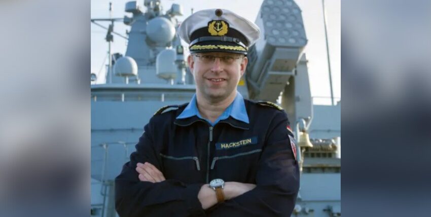 Kommandant der Fregatte „Brandenburg“ Fregattenkapitän Jan Hackstein, Foto: Kim Brakensiek
