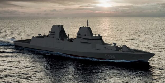 Graphic: The Class 126 frigates are to displace a massive 10,000 tonnes, DAMEN