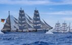 Foto: Die "Gorch Fock" traf auf die "Sagres" , das portugiesische Schwesterschiff derselben Klasse. Deutsche Marine
