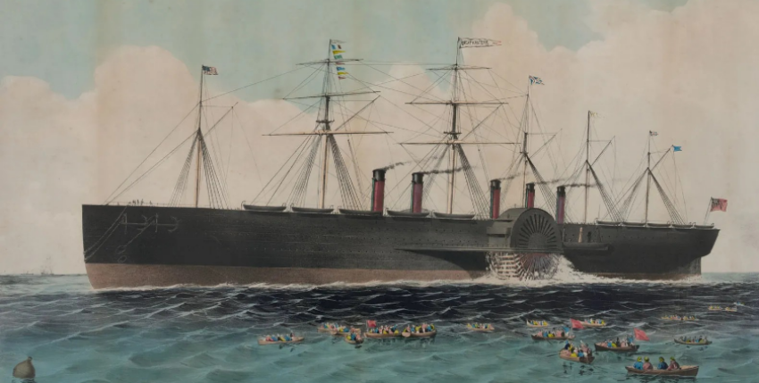 Britisches Dampfschiff „Great Eastern“ von 1858. Foto: Charles Parsons/gemeinfrei