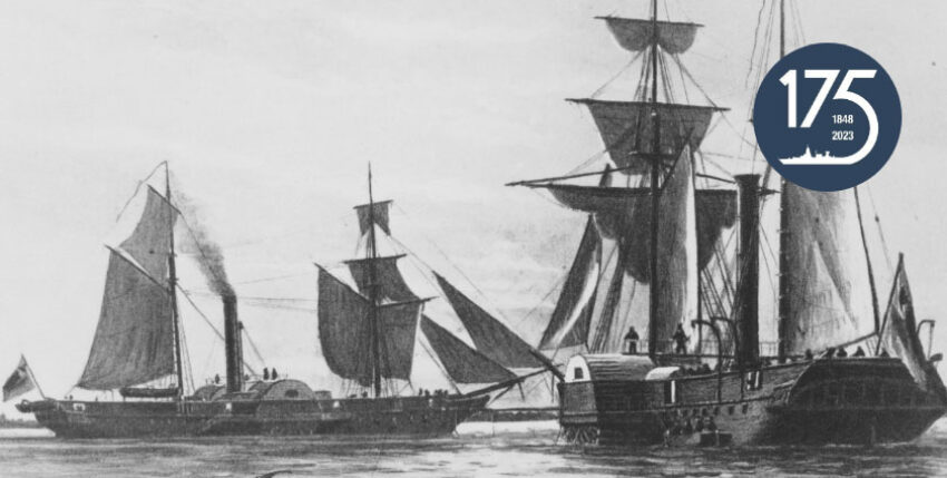 Wheel corvettes Bremen and Hamburg, illustration: Germanisches Nationalmuseum Nuremberg