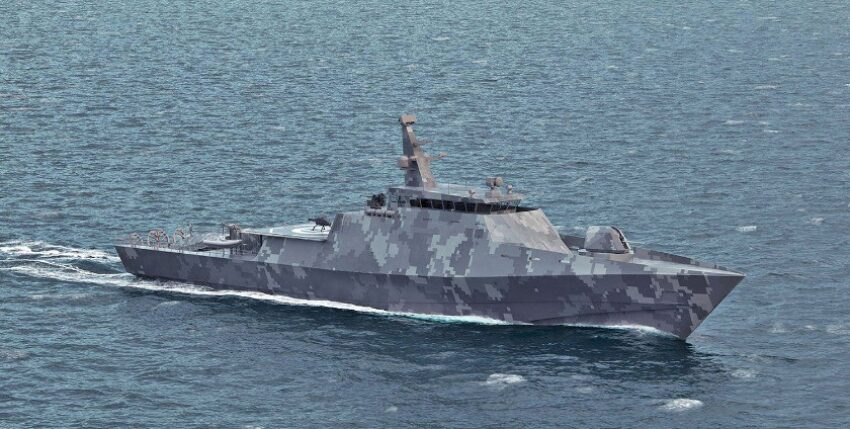 Die Königlich Schwedische Marine plant, ihre fünf Schiffe der Koster-Klasse durch neue Plattformen zu ersetzen, die auf dem MCMV-80-Design von Saab Kockums basieren, Grafik: Saab Kockums